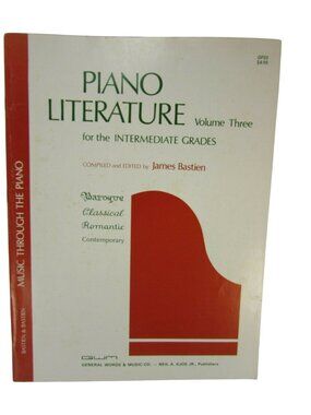 Piano Literature Volume 3 Sheet Music Intermediate Grades James Bastien 31930